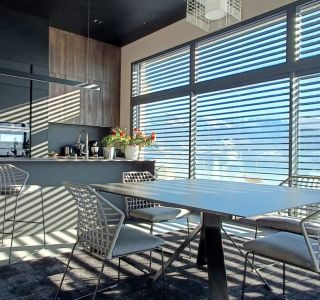 Aménagement cuisine contemporaine ouverte extérieur